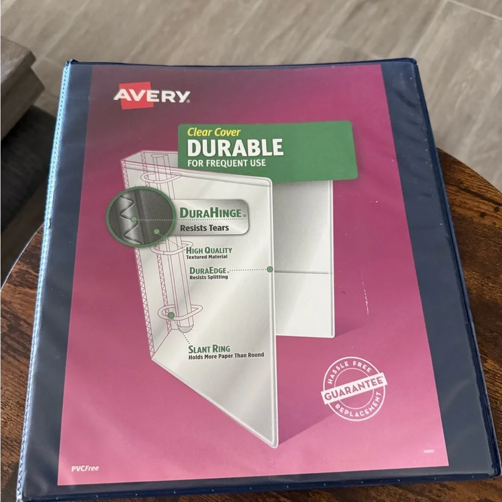 Avery Durable Clear Cover Binder - Navy